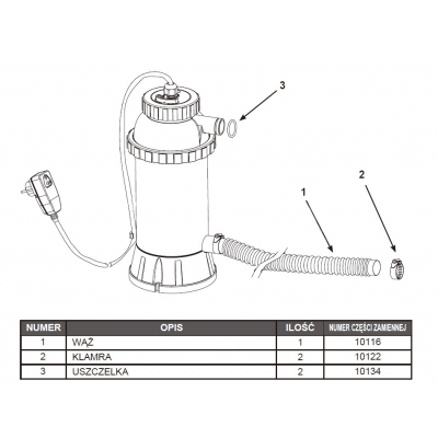 PODGRZEWACZ WODY DO BASENU + TERMOMETR - INTEX 28684