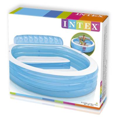 Dmuchany basen ogrodowy z oparciem 224x216x76 cm - Intex 57190
