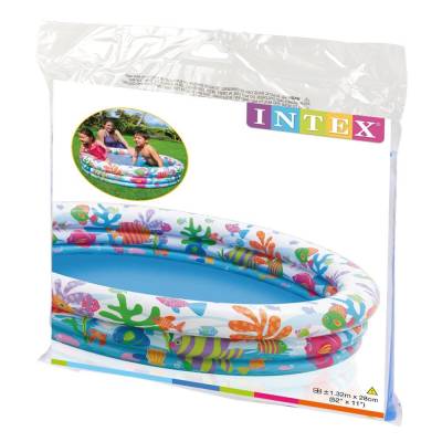 BASEN DLA DZIECI DMUCHANY 132 cm - AKWARIUM - INTEX 59431