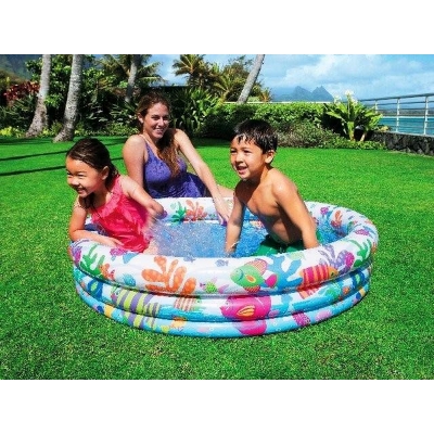 BASEN DLA DZIECI DMUCHANY 132 cm - AKWARIUM - INTEX 59431