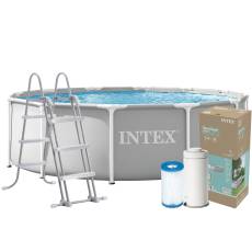 8w1 Basen ogrodowy stelażowy PRISM 366x99 cm - Intex 26716