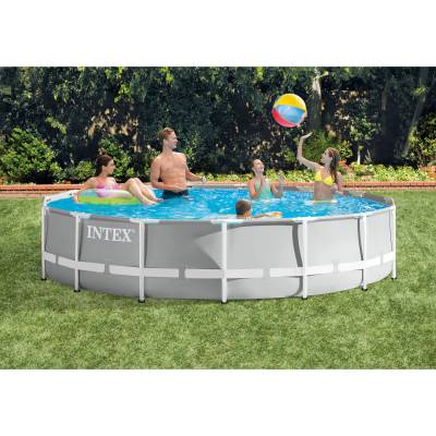 12w1 BASEN OGRODOWY STELAŻOWY PRISM 457x107 cm - INTEX 26724 GN