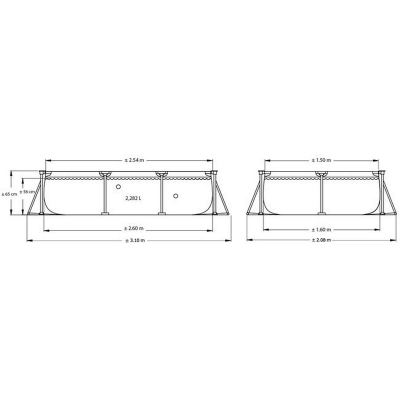 6w1 BASEN OGRODOWY STELAŻOWY 260x160x65 cm - INTEX 28271