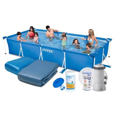 11w1 BASEN OGRODOWY STELAŻ 450x220x84 cm - INTEX 28273
