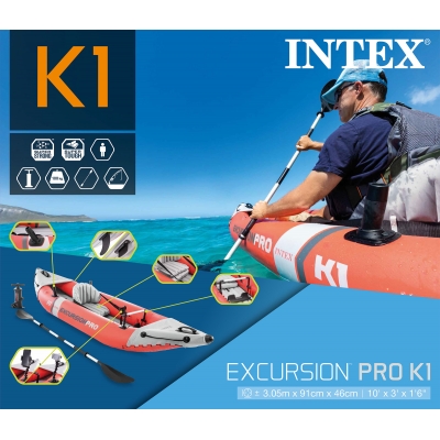 KAJAK EXCURSION PRO K1 + POMPKA / WIOSŁO - INTEX 68303