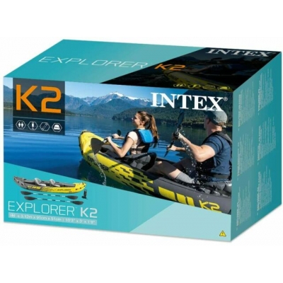 KAJAK EXPLORER K2 + ALUMINIOWE WIOSŁA / POMPKA - INTEX 68307