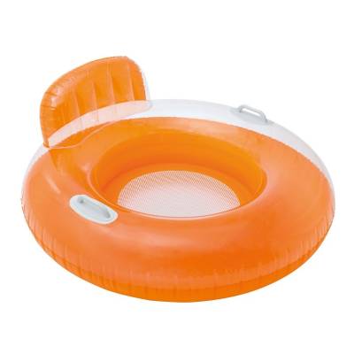 DMUCHANY OKRĄGŁY FOTEL KOŁO - POMARAŃCZOWY - INTEX 56512