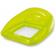 Dmuchany fotel materac do pływania 104x102 cm zielony - Intex 56802