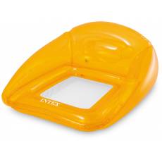 Dmuchany fotel materac do pływania 104x102 cm pomarańczowy - Intex 56802