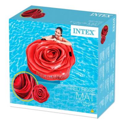 MATERAC DO PŁYWANIA RÓŻA 137x132 cm - INTEX 58783