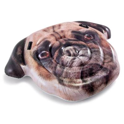 MATERAC WYSPA DO PŁYWANIA PIES MOPS 173x130 cm - INTEX 58785