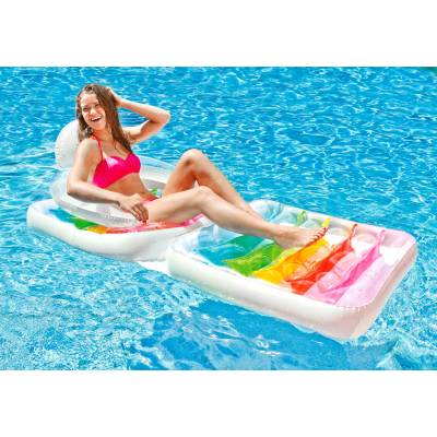 DMUCHANY MATERAC PLAŻOWY FOTEL Z OPARCIEM - INTEX 58847