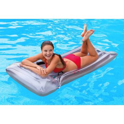 SREBRNY MATERAC PLAŻOWY Z UCHWYTAMI - INTEX 59726
