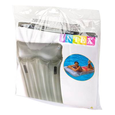 SREBRNY MATERAC PLAŻOWY Z UCHWYTAMI - INTEX 59726