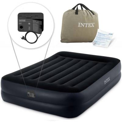 DMUCHANY WELUROWY MATERAC DO SPANIA 203x152x42 cm - INTEX 64124
