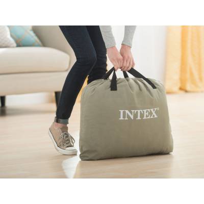 DMUCHANY WELUROWY MATERAC DO SPANIA 203x152x46 cm - INTEX 64414