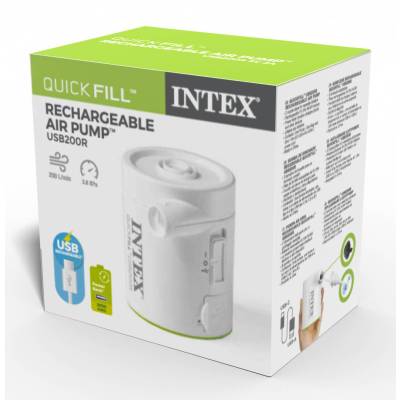 Pompka elektryczna na USB 200 L/MIN + akumulator - 5V 2AH Ni-MH - Intex 66637