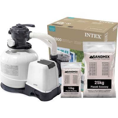 Pompa piaskowa do basenu 10500 L/h + piasek - Intex 26648
