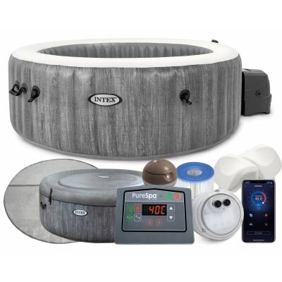 DMUCHANE SPA JACUZZI GREYWOOD 196x71 cm 4 os. WiFi - INTEX 28440