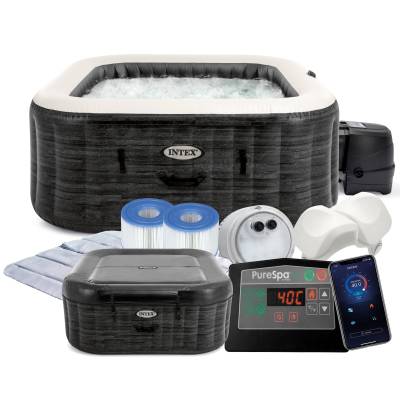 Dmuchane jacuzzi spa Greystone 211x71 cm 4 os. WiFi - Intex 28450