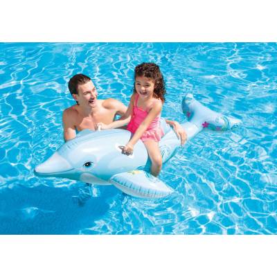 Dmuchany delfin zabawka do pływania 175x66 cm - Intex 58535
