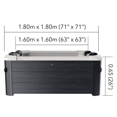 Panelowe jacuzzi spa OSLO PLUS 180x180x65 cm 6 os. UVC LED WiFi - MSpa F-OS063WP