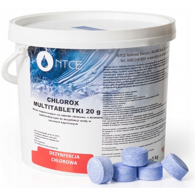 6w1 TABLETKI MULTIFUNKCYJNE NIEBIESKIE 20 g / 3 kg - CHLOROX NTCE