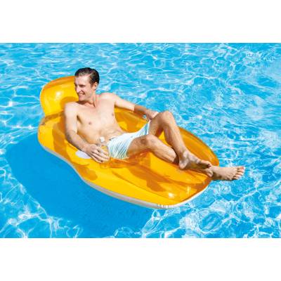 POMARAŃCZOWY MATERAC DO PŁYWANIA 163x104 cm - INTEX 56805
